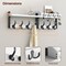 29" Coat Rack Wall Mount with Shelf, 4 in 1 Coat and Key Hanger with 11 Metal Hooks, Entryway Wall Mounted Shelf with Mail Holder for Living Room, Bedroom, White